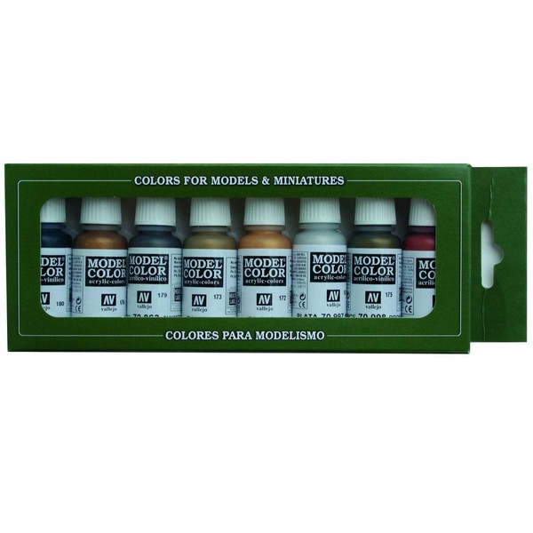 Vallejo Model Colour 8 Colours Set 70118 Metallic Colours (8)