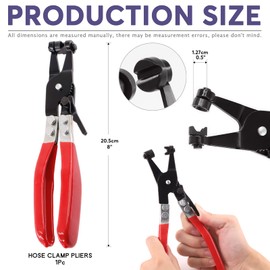 Swpeet 1Pcs Swivel Flat Band Hose Clamp Pliers, Car Water Pipe Locking Pliers Hose Clamp Plier Perfect for Hose Installations of Low Radiators Ring-Type or Flat-Band Hose Clamps