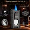 KEJIAR Cigar Lighter, Cigar Torch Lighter, 3 Jet Flame Butane