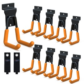 3-H Slatwall Hooks,Slatwall Accessories 10 Pack,Slat Wall Hanging Hooks and Hangers with Extension Cord Organizer(Orange)