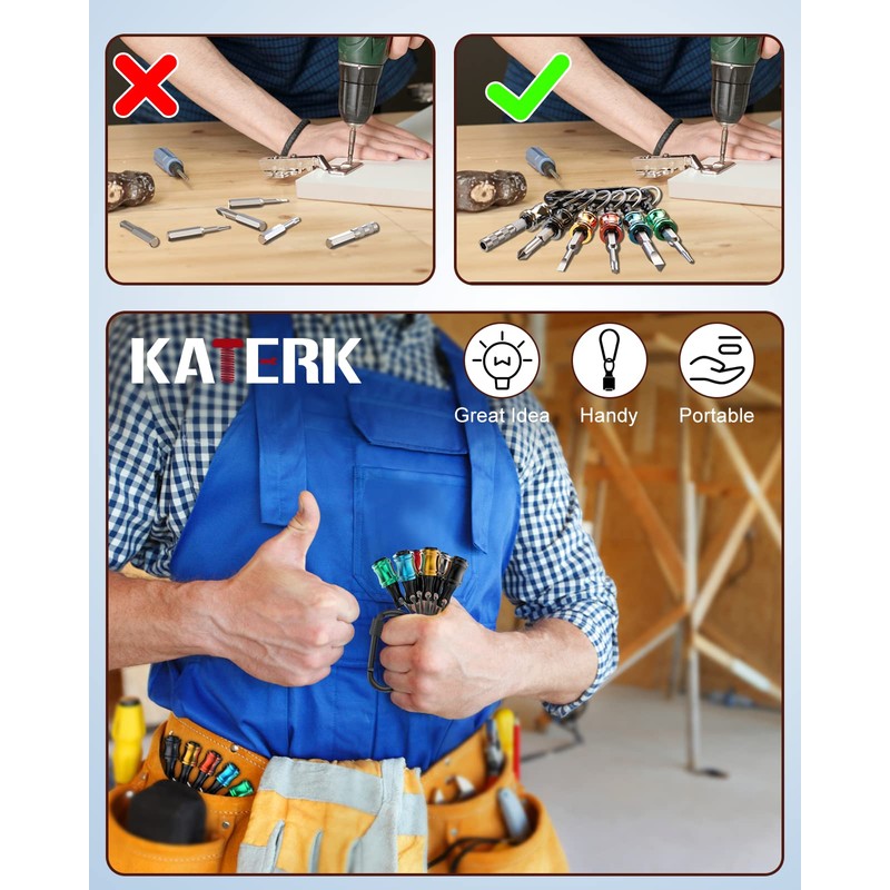 Katerk Portable 1/4 in Hex Shank Drill Bit Holder 2