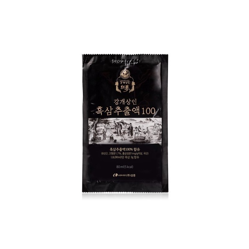 Ganggaesangin 흑삼추출액100(80mlx30포) Black Ginseng Extract 100 (80ml x 30 packets)