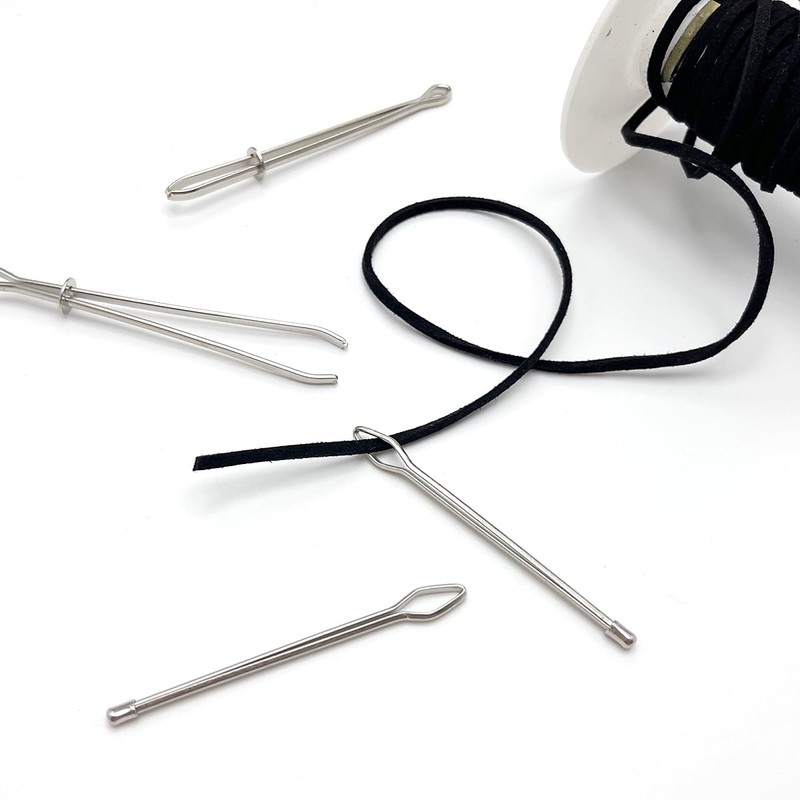 6 Pcs Bodkin Drawstring Threader Metal DIY Rope Threader Clip