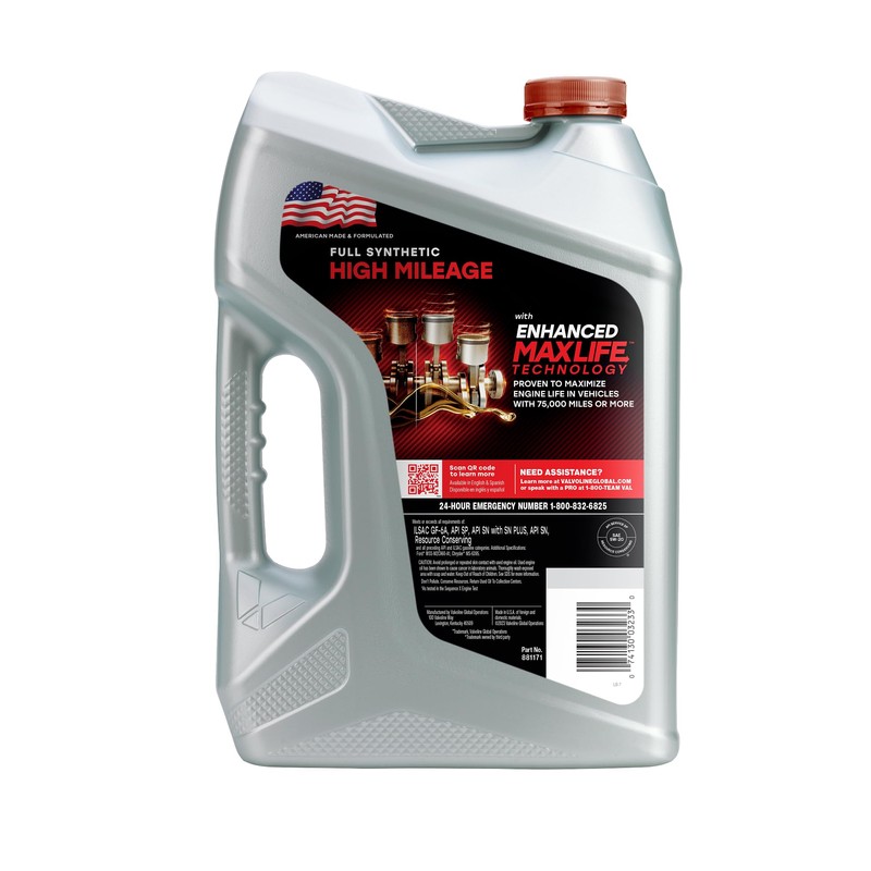 Valvoline Full Synthetic High Mileage with MaxLife Technology 5W-20 Motor