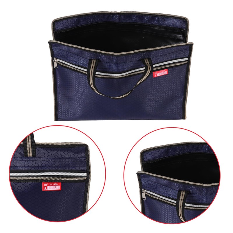 NOLITOY Oxford Fabric Document Bag Zippered Tote with Handle Spacious