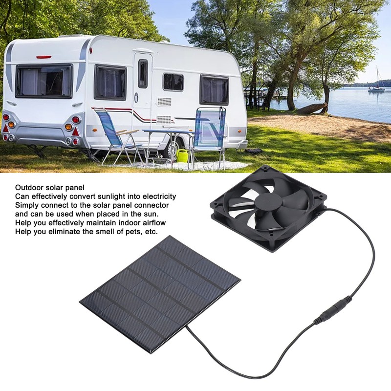 Solar Panel Powered Fan Portable 3.5W 6V Solar Exhaust Fan