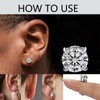 4 Pairs Magnetic Earrings, Stainless Steel Stud Earrings, Silver and