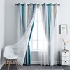 FANLI - Cortinas opacas con diseño de arco iris degradado,