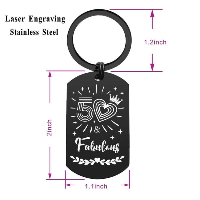 EE&YU 50th Birthday Gifts for Women Men - Happy 50