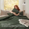 Bedsure Oversized Queen Comforter Set, Dark Green Soft Prewashed Bedding