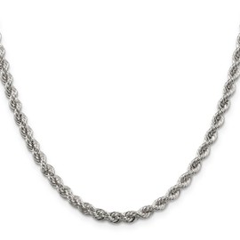 IceCarats 925 Sterling Silver 4.3mm Rope Chain Twisted Link Necklace 20 inch