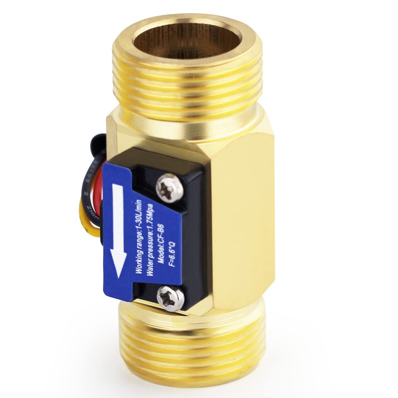 Digiten G3/4"Male Thread Water Flow Hall Sensor Switch Flowmeter Counter