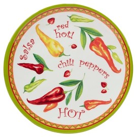 Certified International Red Hot Melamine Salad Plate, 9-inch Length