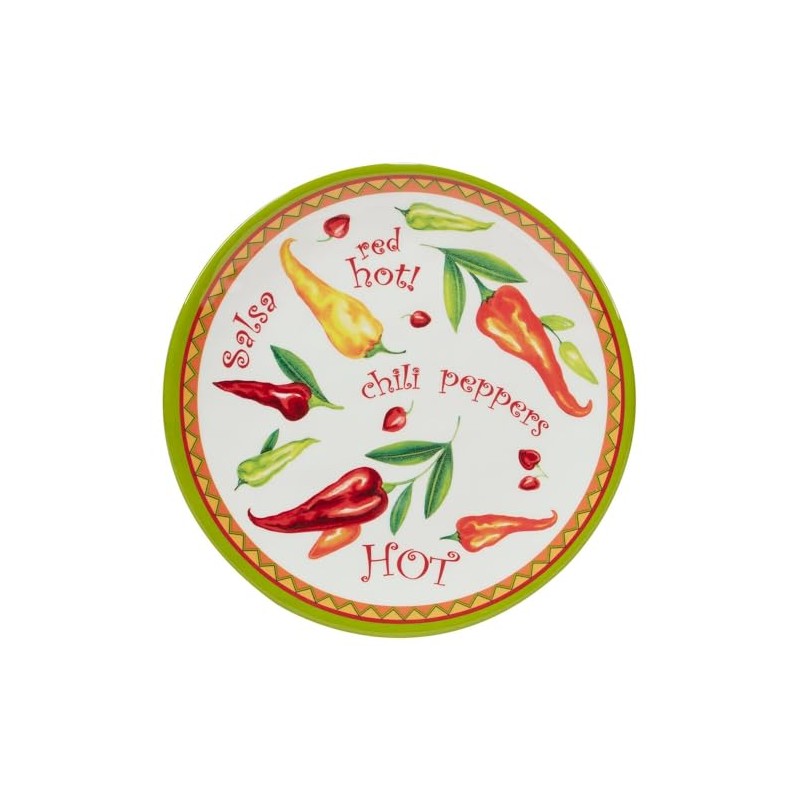 Certified International Red Hot Melamine Salad Plate, 9-inch Length