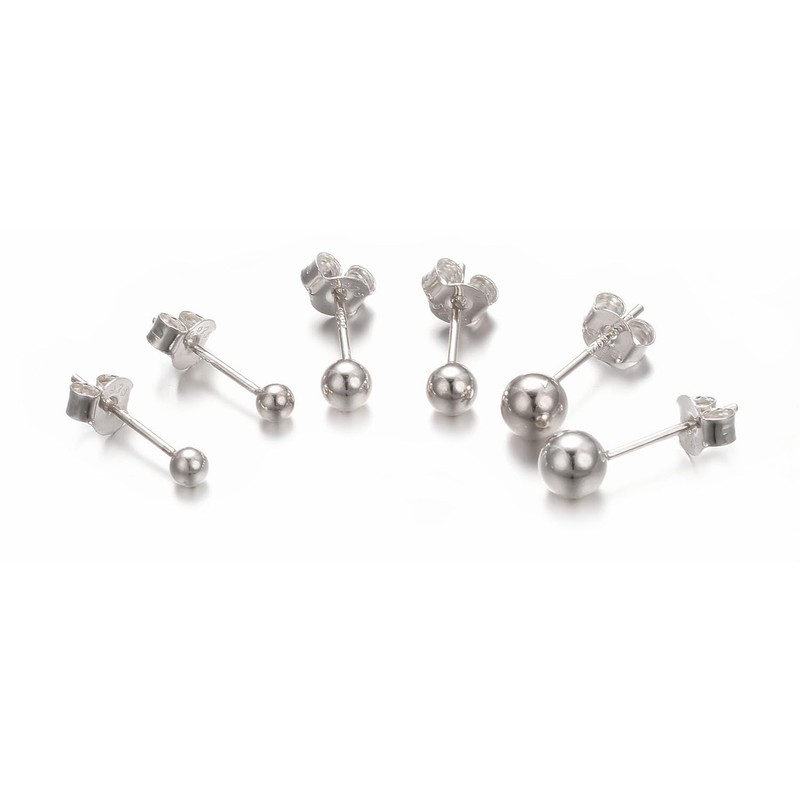 Yoursfs Women's Earrings, 3 Pair Set, Simple, 925 Silver, Popular