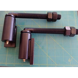 WELDANDFABSHOP 3/4" x 7 inch Adjustable Gate Hinges (Pair) Heavy Duty Pivot Hinge for Welding Weld on Large Gates
