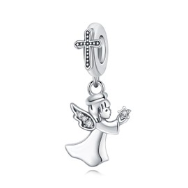 PANPOKI Charms 925 Sterling Silver Bead Charm for Women Compatible with European Bracelets and Necklaces, Sterling Silver, No Gemstone