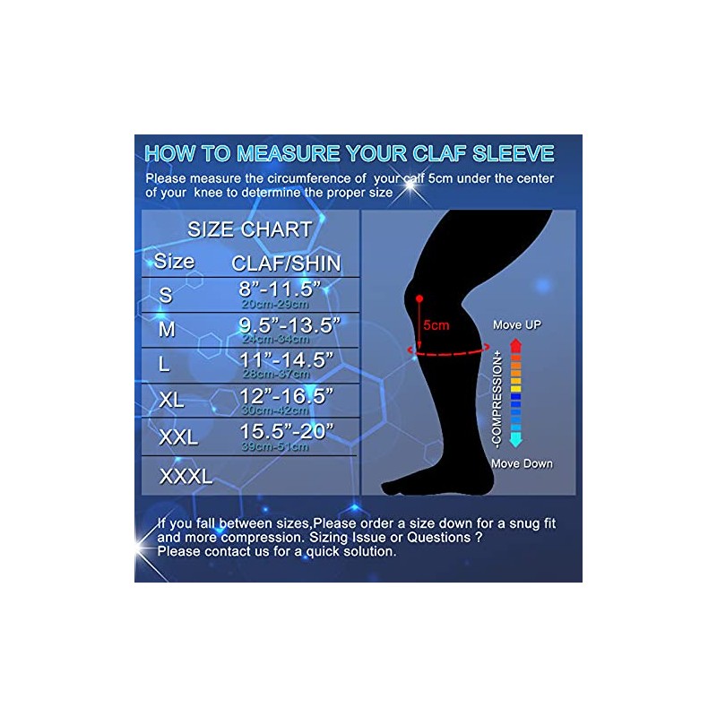HOBRAVE Padded Calf Sleeve Shin Supports for Sports Pair