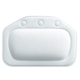 Bath Pillow, Bath Pillows for Head and Neck, Soft PVC Bath Cushion for Bathtub, 31 X 21 X 2.5 Cm, White, Ideal for Relaxing and Spa Experience