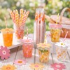 50 Sets 12oz Groovy Daisy Disposable Cups Set