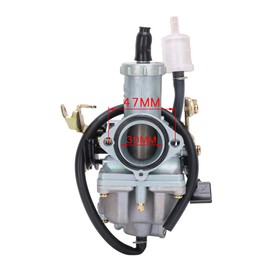 Motorcycle Carburettor, 30 mm Carburettor PZ30 for Pit Bike Dirt Bike Go Karts ATV Quad Motorcycles with 4 Stroke CG Engine 200cc 250cc