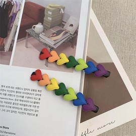 Baby Rainbow Snap Clips Bow Toddler Rainbows Clips Bowknot Infant Baby Rainbow Tiny Bow JHP05 (Set-B)