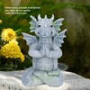 Small Dinosaur Sculpture Meditated Statue Home Ornament for Garden Tree