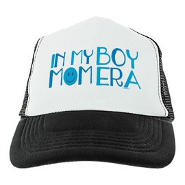 Mom of Boys Gift In My Boy Mom Era Trucker Hat Black