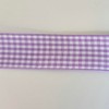 Micomon Purple and White Woven Edge Plaid Ribbon 100% Polyester