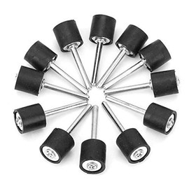 12Pcs Iron Polishing Sanding Drum Holder Rubber Mandrel Standing Sleeve for Compatible Rotary Tool