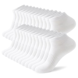 LBJR 12 Pairs Trainer Running Socks, Women Men Ankle Sportsocks, Low Cut Cotton Athletic Socks