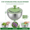 SUSTEAS Stainless Steel Salad Spinner Large, Vegetables Wash Bowl, Fruits
