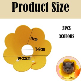 3Pcs Cat Cone Collar Soft, Adjustable Dog Cone Collar Cat Recovery Collars Cones, Soft Dog Cat Protective After Surgery Pet Protective Collar, Anti-Bite or Lick for Cats and Small Dogs(3 Color)