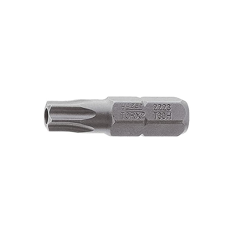 HAZET 2223-T10H 25 mm T 10 H Tamper-Resistant Torx Profile Bit -