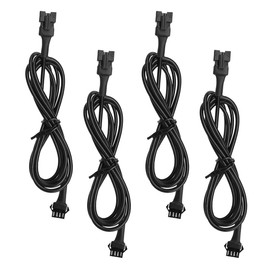 4PCS 4 Pin RGB LED Extension Cords, 60 Inch Multi-Color Neon Strip Extension Cable with Female and Male Connector, Rock Light Extension Wire for LED Car Truck Motorcycle ATV Light (4PCS)