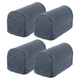 uxcell Stretch Armrest Covers Armchair Anti-Slip for Chairs Sofas Couch Arm Covers Recliner Sofa Gray Blue 4 Pcs