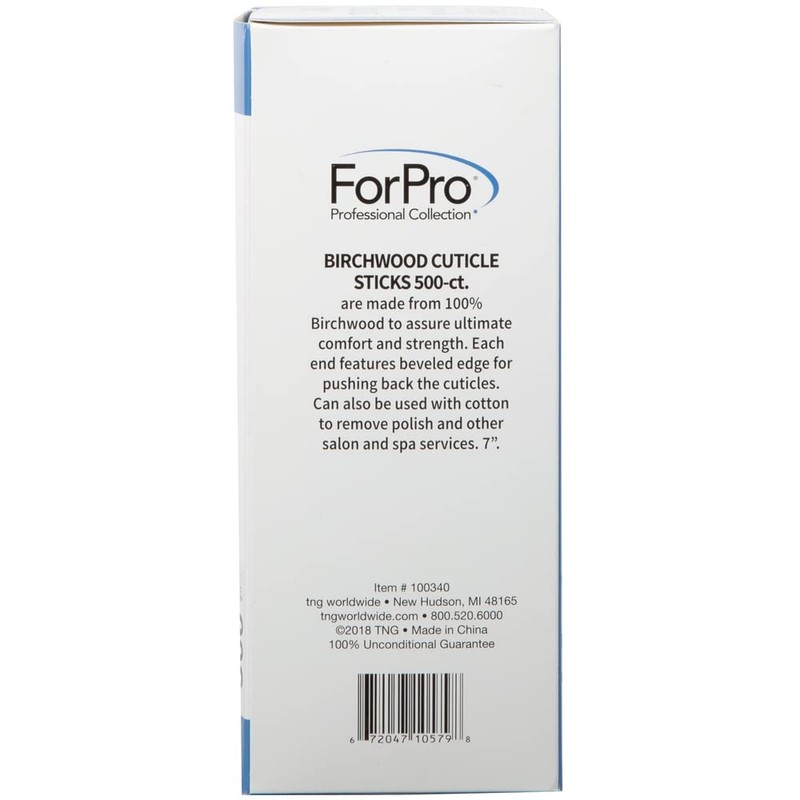 For Pro Birchwood Cuticle Sticks, 500 Count