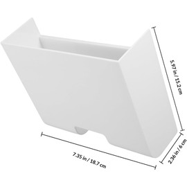 Porta Guantes Desechables Organizador de Bolsas de Basura y Pequeños Objetos para Montaje en Pared sin Taladro en Pet Blanco para Cocina y Hogar