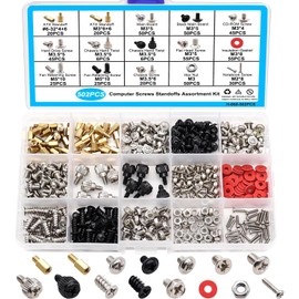 Taiss 502 PC Screws Set, Motherboard Screws, SSD Screw Set, #6-32 M2 M3 M5 PC Screws for Computer Fans, Casings, Hard Drives, Laptops, DIY Installation and Repair of Computer Parts