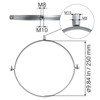 10" Inch Galvanized Pipe Hanger - Conduit Mounting Clamp -