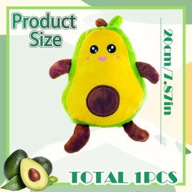 Avocado Cuddly Toy Squishmallow 20 cm - Plush Cushion and XXL Avocado Squishmallow, Double-Sided Expression Cuddly Toy, Ideal Gift and Decoration