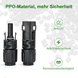 Sayhome Solar Plug 10 mm2 8AWG 5 Pairs Solar PV Plug IP68 1500 V Male/Female Connector with 2 Spanners