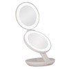 Zadro 4.5" Round LED Compact Mirror 10X/1X Travel Mirror with