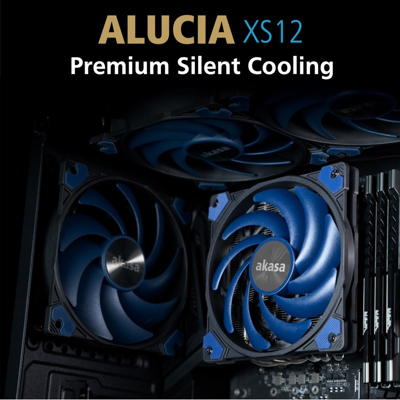 Akasa Alucia XS12, 120 mm PWM Case Fan, High Performance