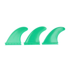 3Pcs Surfboard Fins PVC Thruster Fins Surfing Board Accessories for Long Board Stand Up Paddle Green
