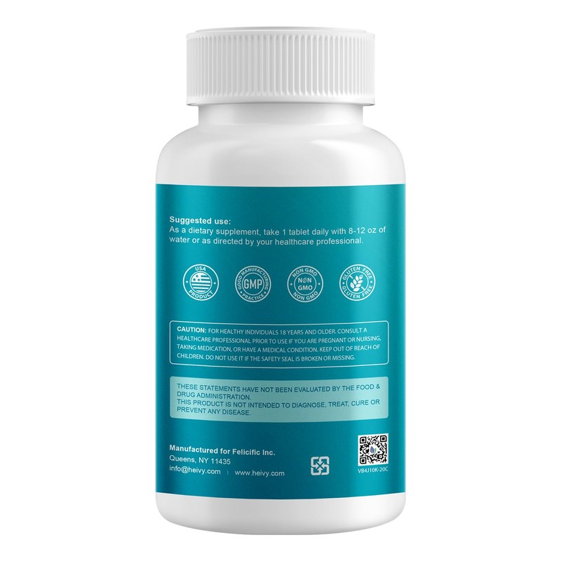 Heivy Sodium Chloride Tablets 1000mg - Pure Salt Tablets, 365