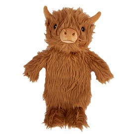 K Collection 3D Novelty Hot Water Bottle with Removable Cover - Highland Cow Design - Soft Plush Cover - Premium Natural Rubber
