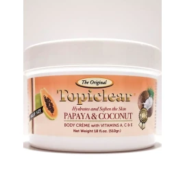 Topiclear - Papaya & Coconut Body Creme with Vitamins A, C, & E - 18 oz