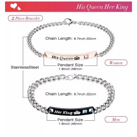 Unique Couple Christmas Gift Bracelet Men Women Teens Gift Necklace Bracelets Lovers