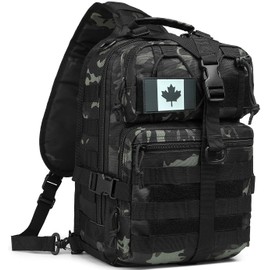 ATBP Tactical Sling Backpack Bag Military Shoulder Bag Pack for Men EDC Molle Crossbody Bag 15L